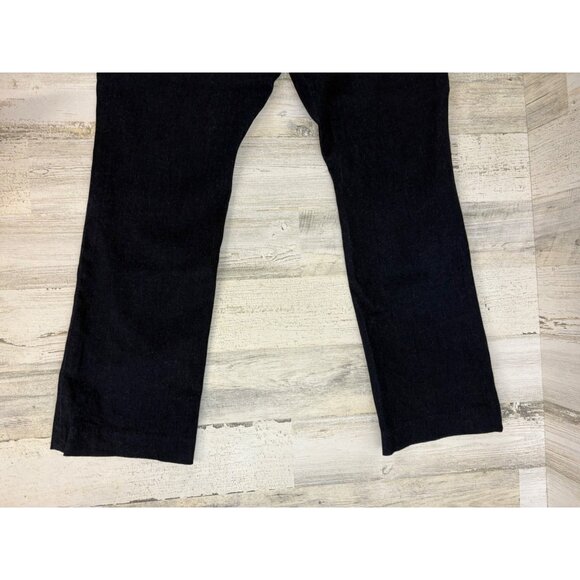 Ann Mashburn Faye Flare Cropped Pants Womens L Indigo Stretch Denim Jeans NWT - Picture 12 of 14